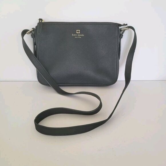 Kate Spade Cove Street Irini Black Saffiano Leather Shoulder Crossbody Bag Mediu - Picture 1 of 12